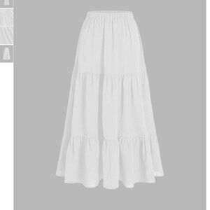 White maxi skirt